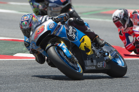 Driver Jack Miller. Estrella Galicia Team. Monster Energy Grand Prix of Catalonia MotoGP at Circuit of Catalonia. Barcelona, Spain, June 11, 2017のeditorial素材