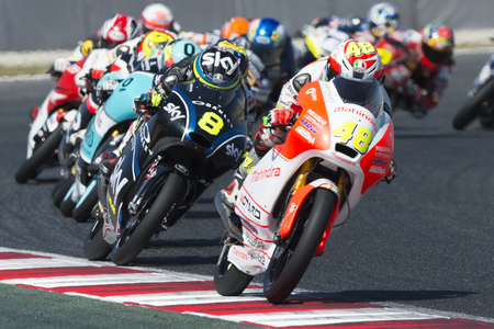 Driver LORENZO DALLA PORTA. Mahindra Team. Moto3. Monster Energy Grand Prix of Catalonia MotoGP at Circuit of Catalonia. Barcelona, Spain, June 11, 2017のeditorial素材