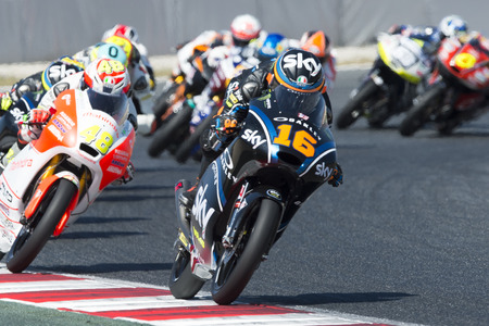 Driver Andrea Migno. Sky Racing Team. Moto3. Monster Energy Grand Prix of Catalonia MotoGP at Circuit of Catalonia. Barcelona, Spain, June 11, 2017のeditorial素材