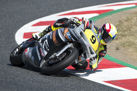Driver Perolari, Corentin. Moto3. PROMOTO Sport Team. FIM CEV Repsol International Championship. Barcelona, Spain - June 17, 2017のeditorial素材