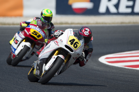 Driver Brenner, Marcel. Moto3. H43 Team. FIM CEV Repsol International Championship. Barcelona, Spain - June 17, 2017のeditorial素材