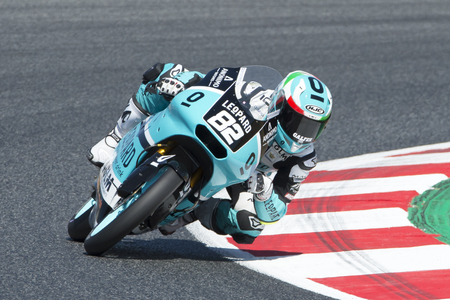 Driver Nepa, Stefano. Moto3. Leopard Junior Team. FIM CEV Repsol International Championship. Barcelona, Spain - June 17, 2017のeditorial素材