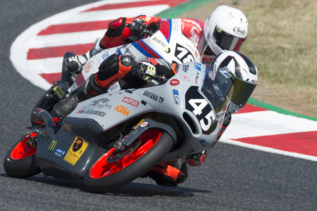 Driver Miralles RodrÃ­guez, Ivan. Moto3. Cuna de campeones Team. FIM CEV Repsol International Championship. Barcelona, Spain - June 17, 2017のeditorial素材