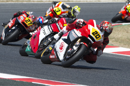 Driver Ekky Pratama, Dimas. Moto2. Astra Honda Team. FIM CEV Repsol International Championship. Barcelona, Spain - June 18, 2017のeditorial素材