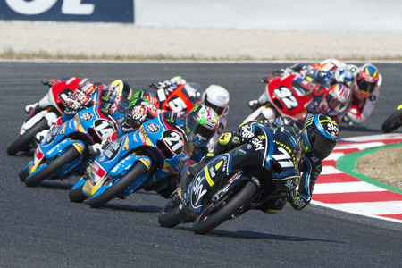 Driver Foggia, Dennis. Moto3. Junior team VR46. FIM CEV Repsol International Championship. Barcelona, Spain - June 18, 2017のeditorial素材