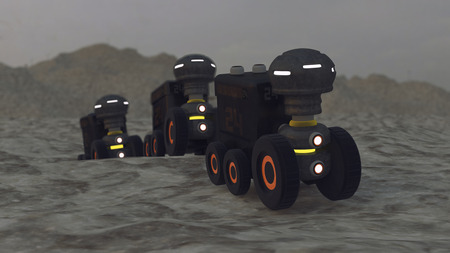 3d render. Planetary exploration shipの写真素材
