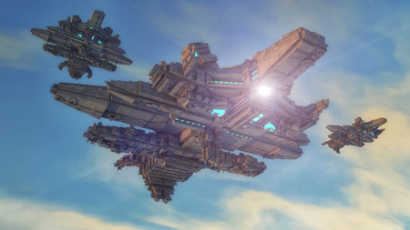 Alien ship. Unidentified flying objectの写真素材