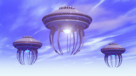 Alien ship. Unidentified flying objectの写真素材