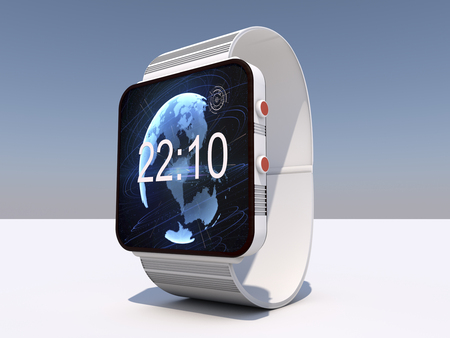3d render. Smart watch and white backgroundの写真素材