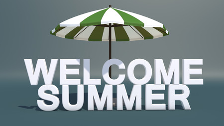 3d render. Welcome summer textの写真素材
