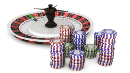 3d render. American Roulette and bettingの写真素材