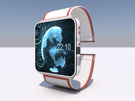 3d render. Smart watch and white backgroundの写真素材