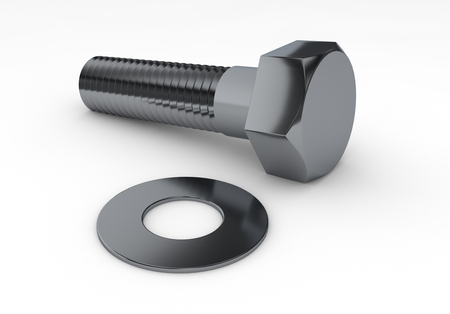 3d render. Screw and washerの写真素材
