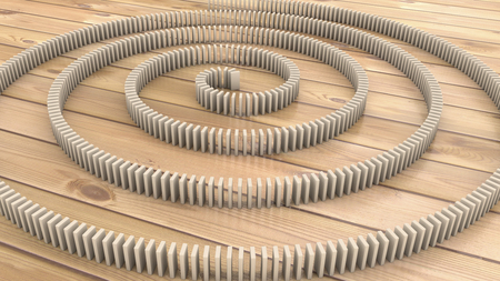 3d render domino effectの写真素材