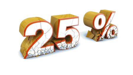 3d rendering. 3d text discount brokenの写真素材