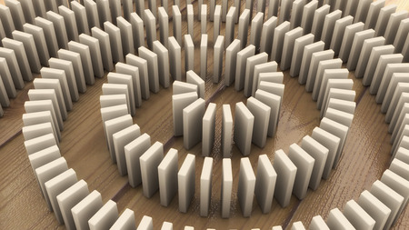 3d render domino effectの写真素材