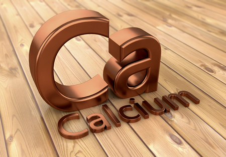 3d rendering. Calcium 3d sign textの写真素材