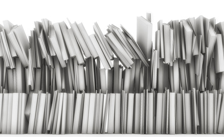 3d render. Many stacked colored books falling3d render. Many stacked colored books fallingの写真素材