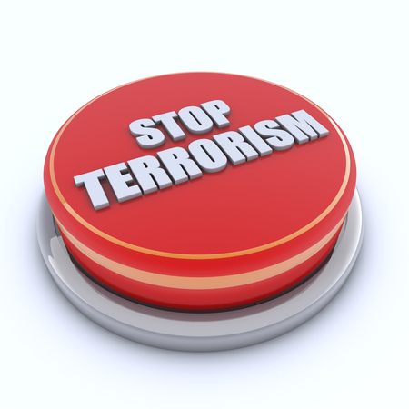 3d rendering. Stop terrorism 3d signalの写真素材