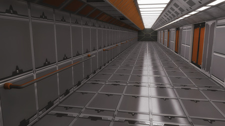 3d rendering. Futuristic background architectureの写真素材
