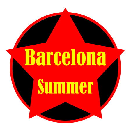Barcelona text illustrationの写真素材