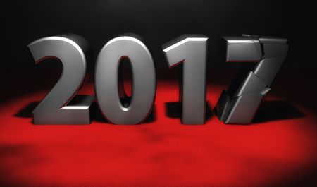 3d rendering. Breaking Year 2017