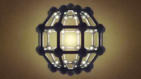 Structure 3d connection, particles and lightの写真素材
