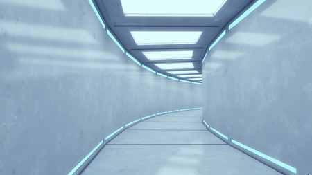 3d rendering. Futuristic interior design backgroundの写真素材