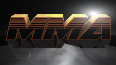 3d rendering. Mixed martial arts MMA signの写真素材