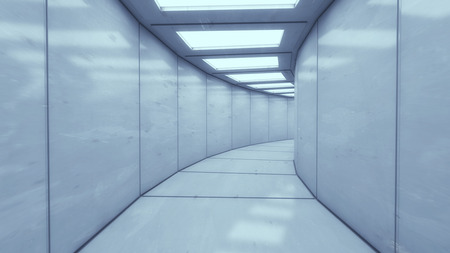 3d rendering. Futuristic interior design backgroundの写真素材