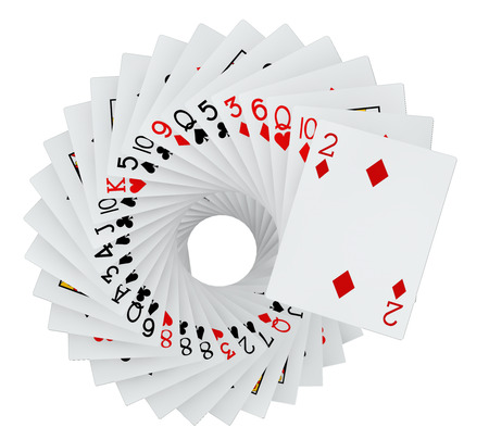 3d rendering poker cards fallingの写真素材