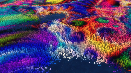3D rendering. Abstract colorful backgroundの写真素材