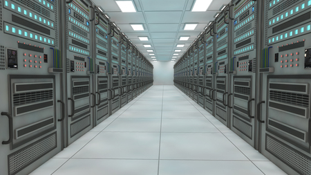 3d rendering. Render farm conceptの写真素材