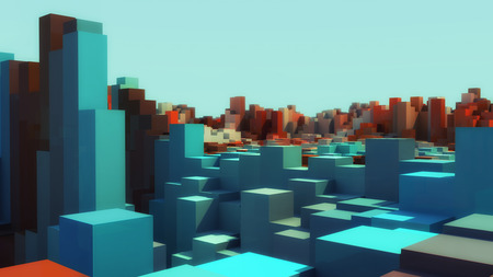 3D rendering. Abstract colorful background