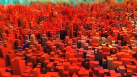 3d rendering. Abstract topography and colorsの写真素材