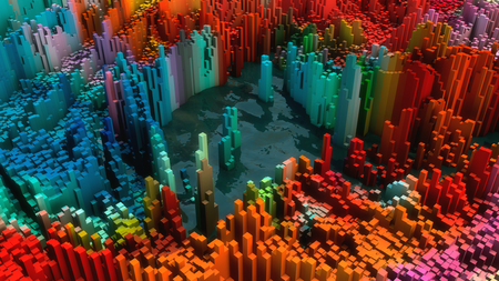 3D rendering. Abstract colorful backgroundの写真素材