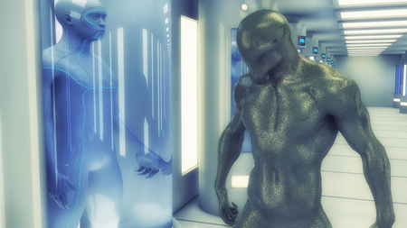 3d render monster zombie alienの写真素材
