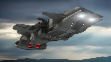 3D Render. Alien unidentified flying objectの写真素材