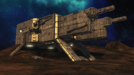 3D Render. Alien unidentified flying objectの写真素材