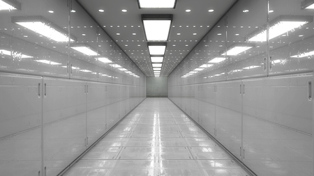 3d Render. Futuristic interior environmentの写真素材