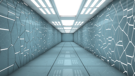 3d Render. Futuristic interior environmentの写真素材