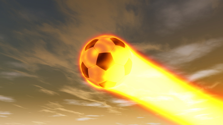 3d render Football ball illustrationの写真素材
