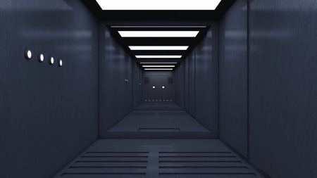 3d Render Futuristic interior environmentの写真素材