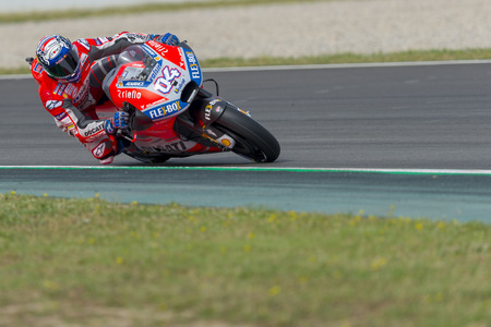Driver Andrea Dovizioso. Monster Energy Grand Prix of Catalonia MotoGP at Circuit of Catalonia. Barcelona, Spain, June 15, 2018のeditorial素材
