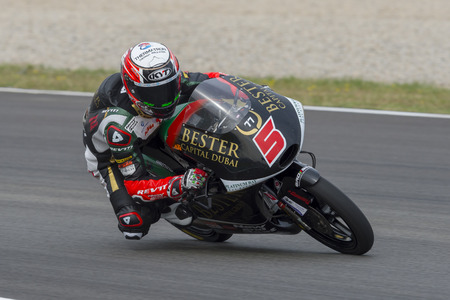 Driver Jaime Masia. Monster Energy Grand Prix of Catalonia MotoGP at Circuit of Catalonia. Barcelona, Spain, June 15, 2018のeditorial素材