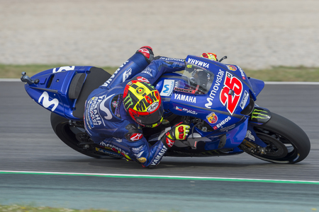 Driver Maverick Vinales. Monster Energy Grand Prix of Catalonia MotoGP at Circuit of Catalonia. Barcelona, Spain, June 15, 2018のeditorial素材