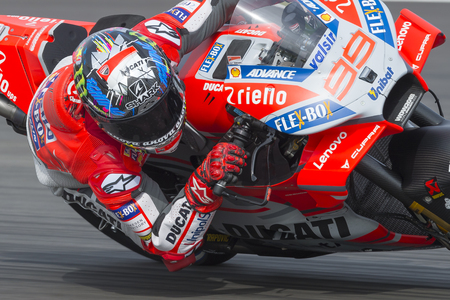 Driver Jorge Lorenzo. Monster Energy Grand Prix of Catalonia MotoGP at Circuit of Catalonia. Barcelona, Spain, June 15, 2018のeditorial素材