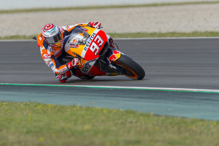 Driver Marc Marquez. Monster Energy Grand Prix of Catalonia MotoGP at Circuit of Catalonia. Barcelona, Spain, June 15, 2018のeditorial素材