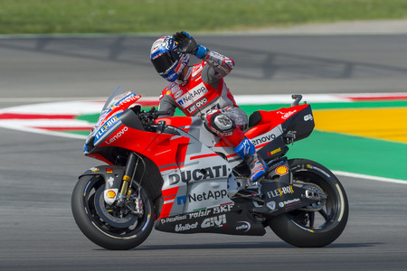 Driver Andrea Dovizioso. Monster Energy Grand Prix of Catalonia MotoGP at Circuit of Catalonia. Barcelona, Spain, June 16, 2018のeditorial素材