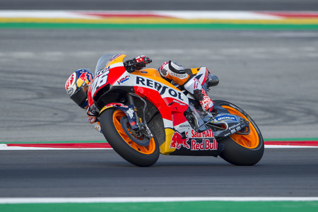 Driver Dani Pedrosa. Monster Energy Grand Prix of Catalonia MotoGP at Circuit of Catalonia. Barcelona, Spain, June 16, 2018のeditorial素材